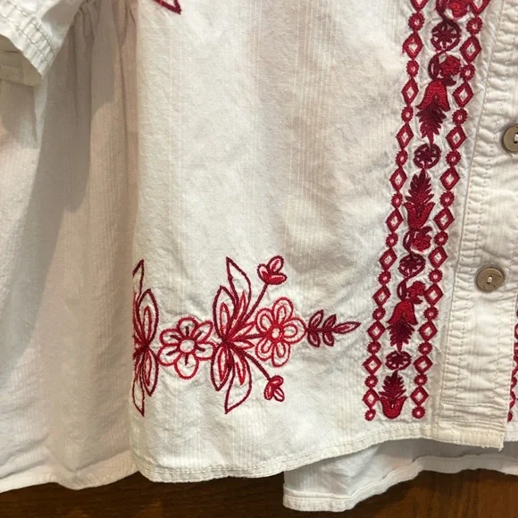 We The Free Spring Refresh Vacation Shirt, Embroidered, Small, Boho Cottage - Picture 6 of 15